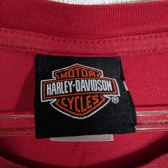 Harley Davidson Live to Ride T Shirt Mens Size Large Red Cotton Wilkesboro NC - Picture 6 of 12